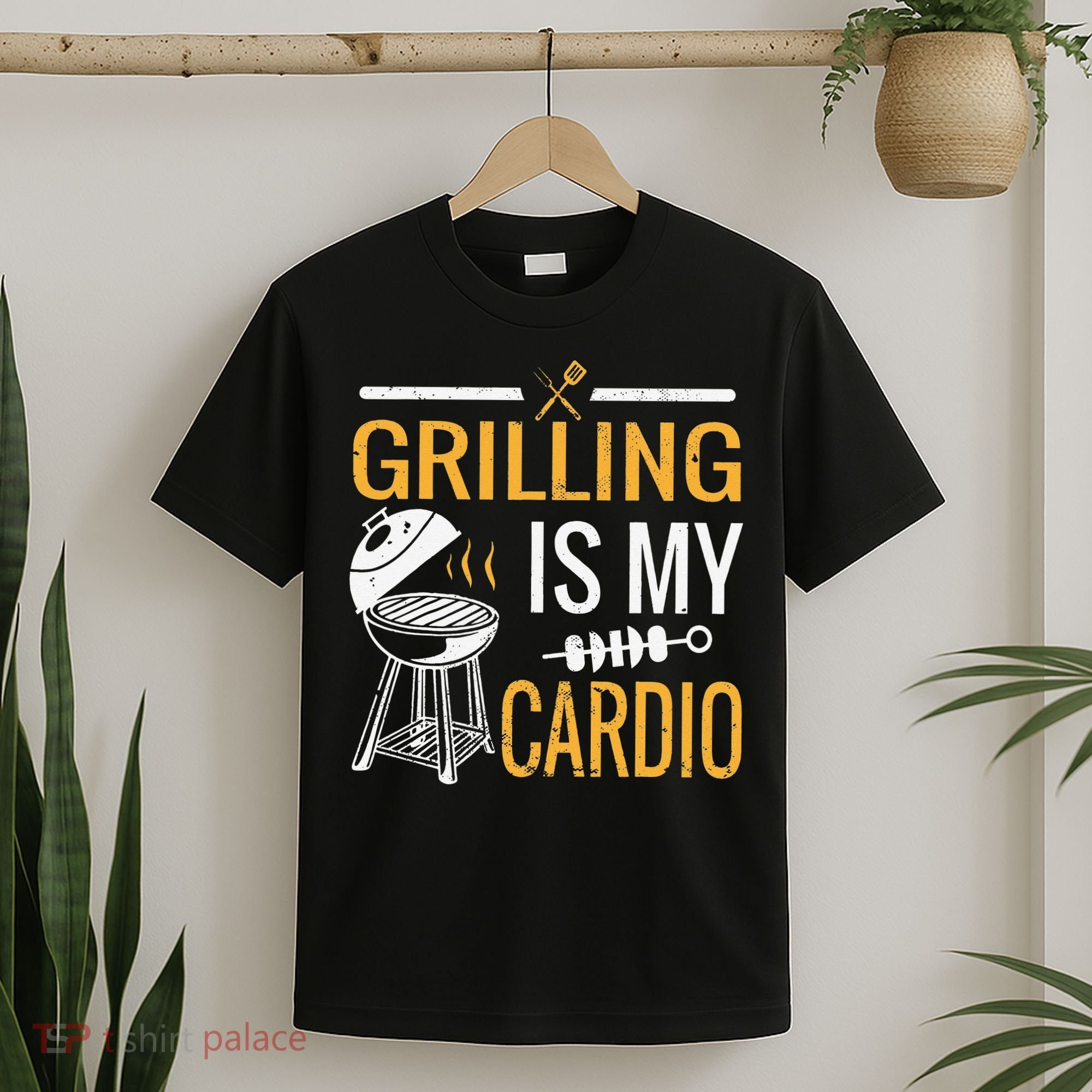 Funny BBQ Grill Chef Barbecue Grilling Is My Cardio T-Shirt