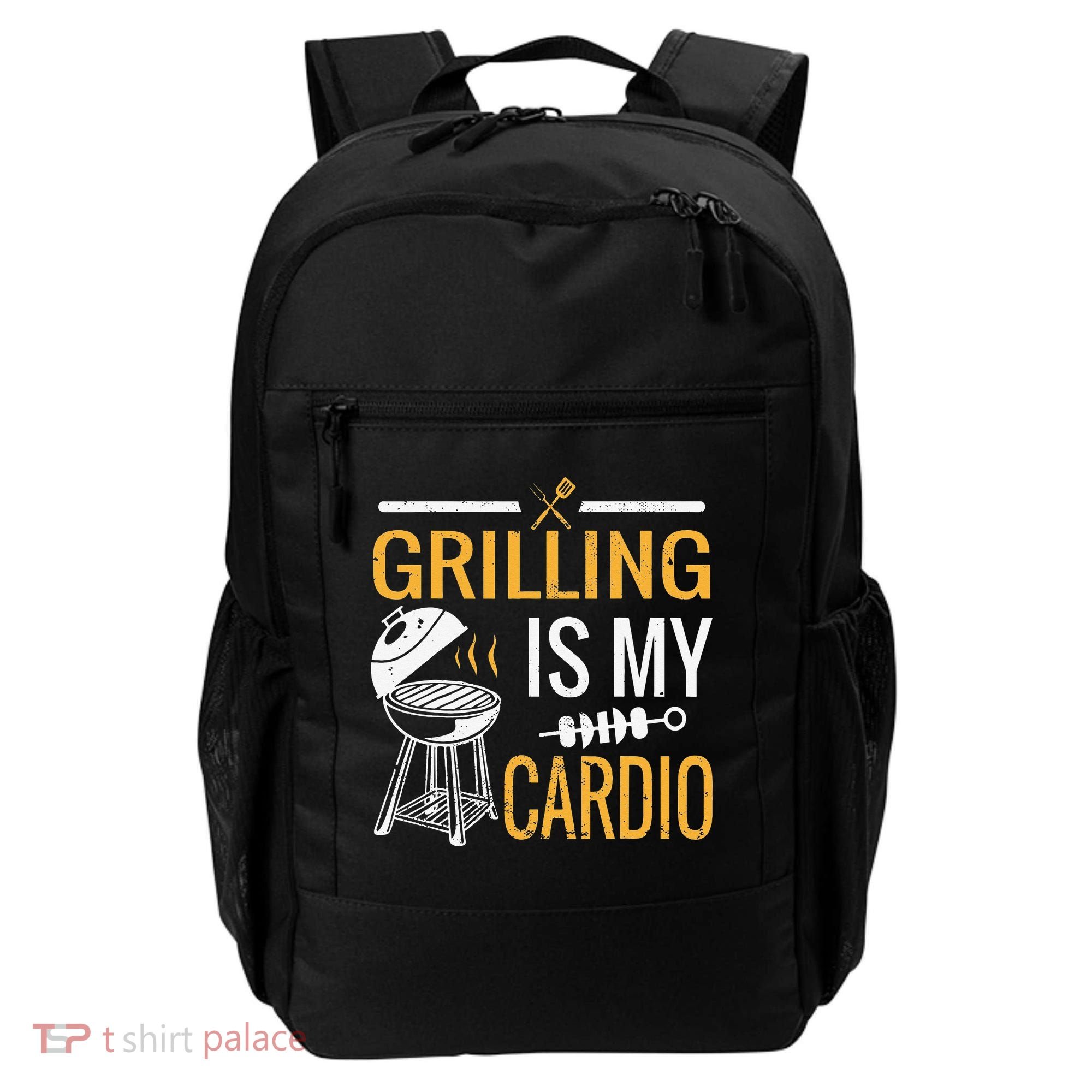 Funny BBQ Grill Chef Barbecue Grilling Is My Cardio Backpack