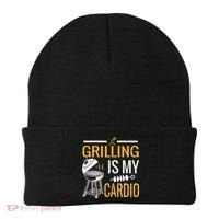Funny BBQ Grill Chef Barbecue Grilling Is My Cardio Beanie thumb 0