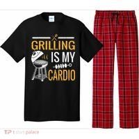 Funny BBQ Grill Chef Barbecue Grilling Is My Cardio Pajama Set thumb 0