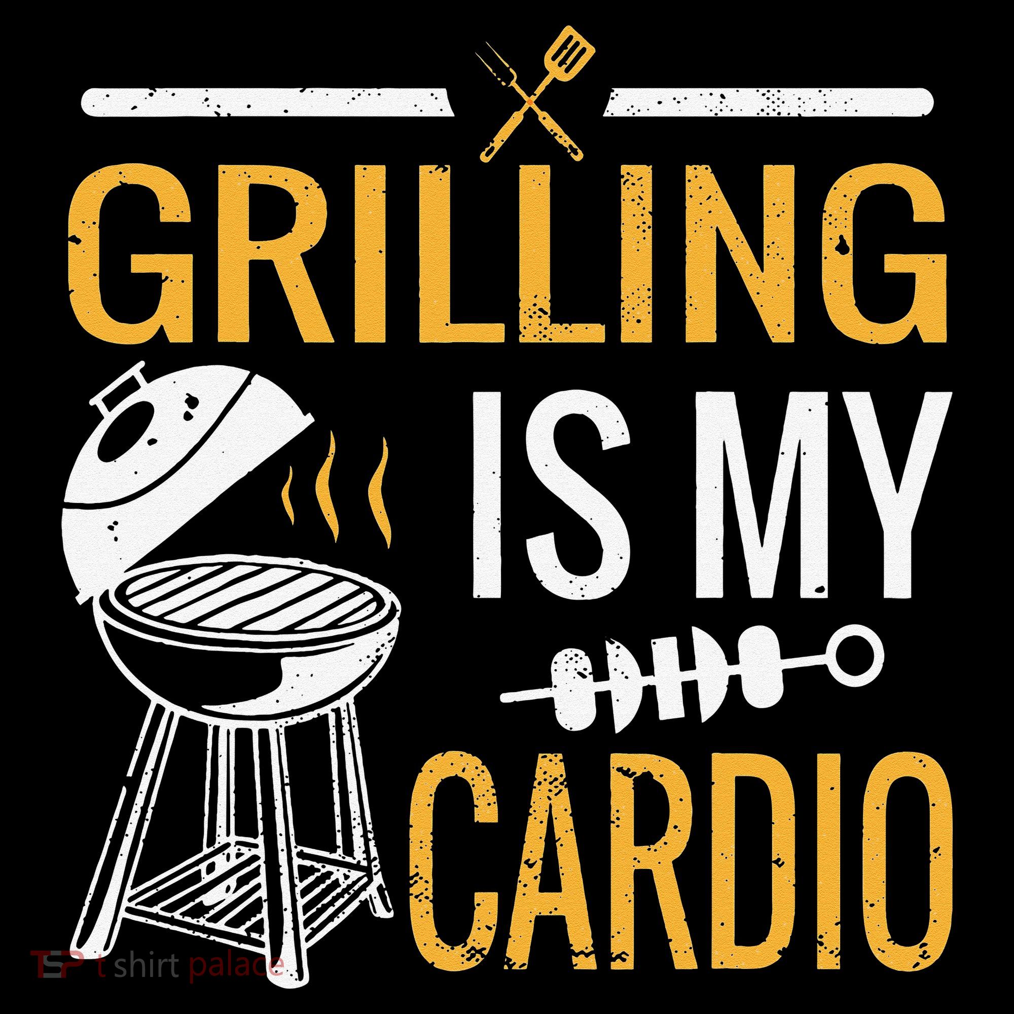 Funny BBQ Grill Chef Barbecue Grilling Is My Cardio Women's Hoodie