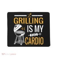 Funny BBQ Grill Chef Barbecue Grilling Is My Cardio Mousepad thumb 0