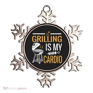 Funny BBQ Grill Chef Barbecue Grilling Is My Cardio Ornament