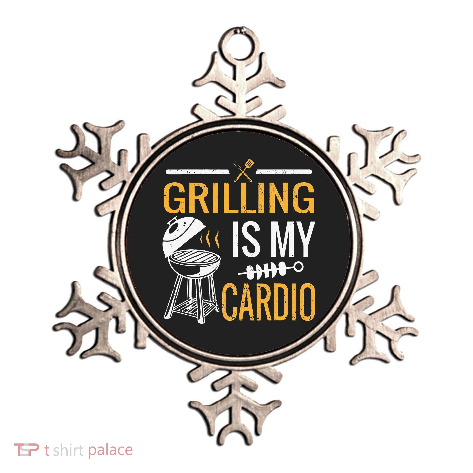 Funny BBQ Grill Chef Barbecue Grilling Is My Cardio Ornament