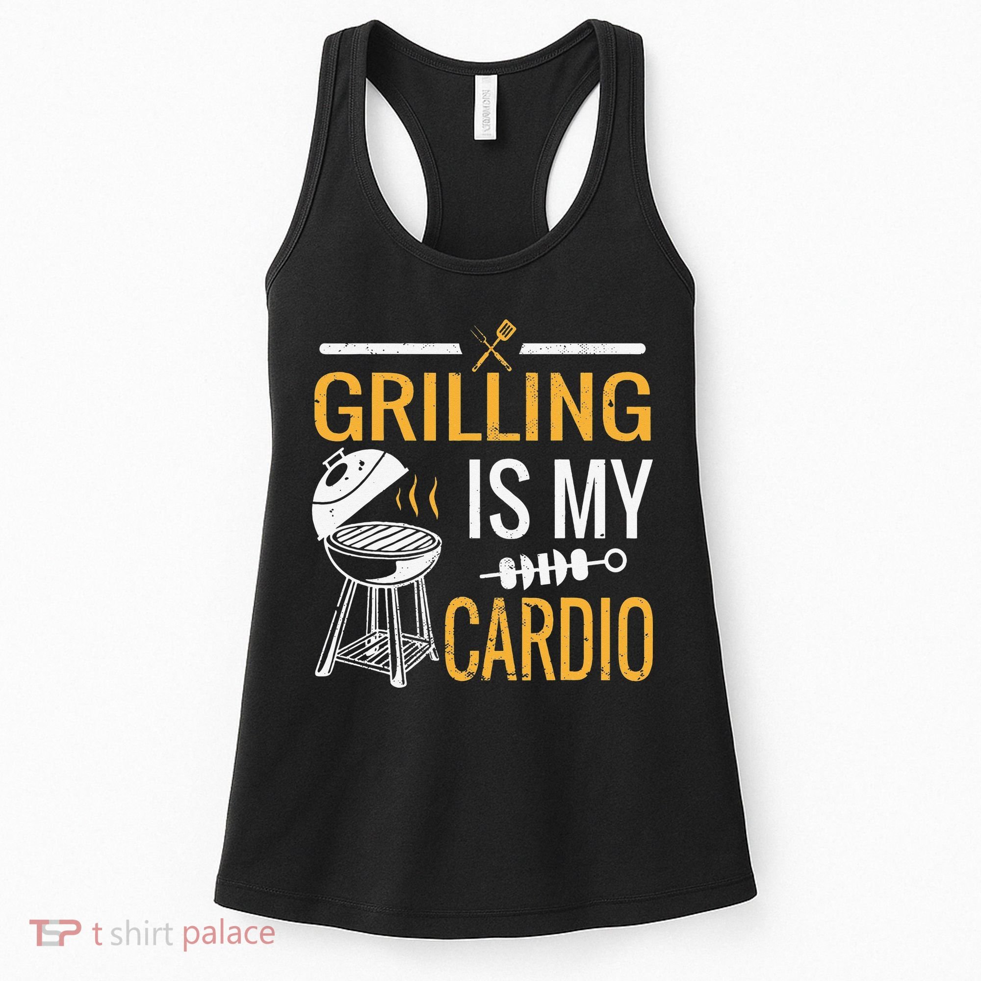 Funny BBQ Grill Chef Barbecue Grilling Is My Cardio Women's Tank Top