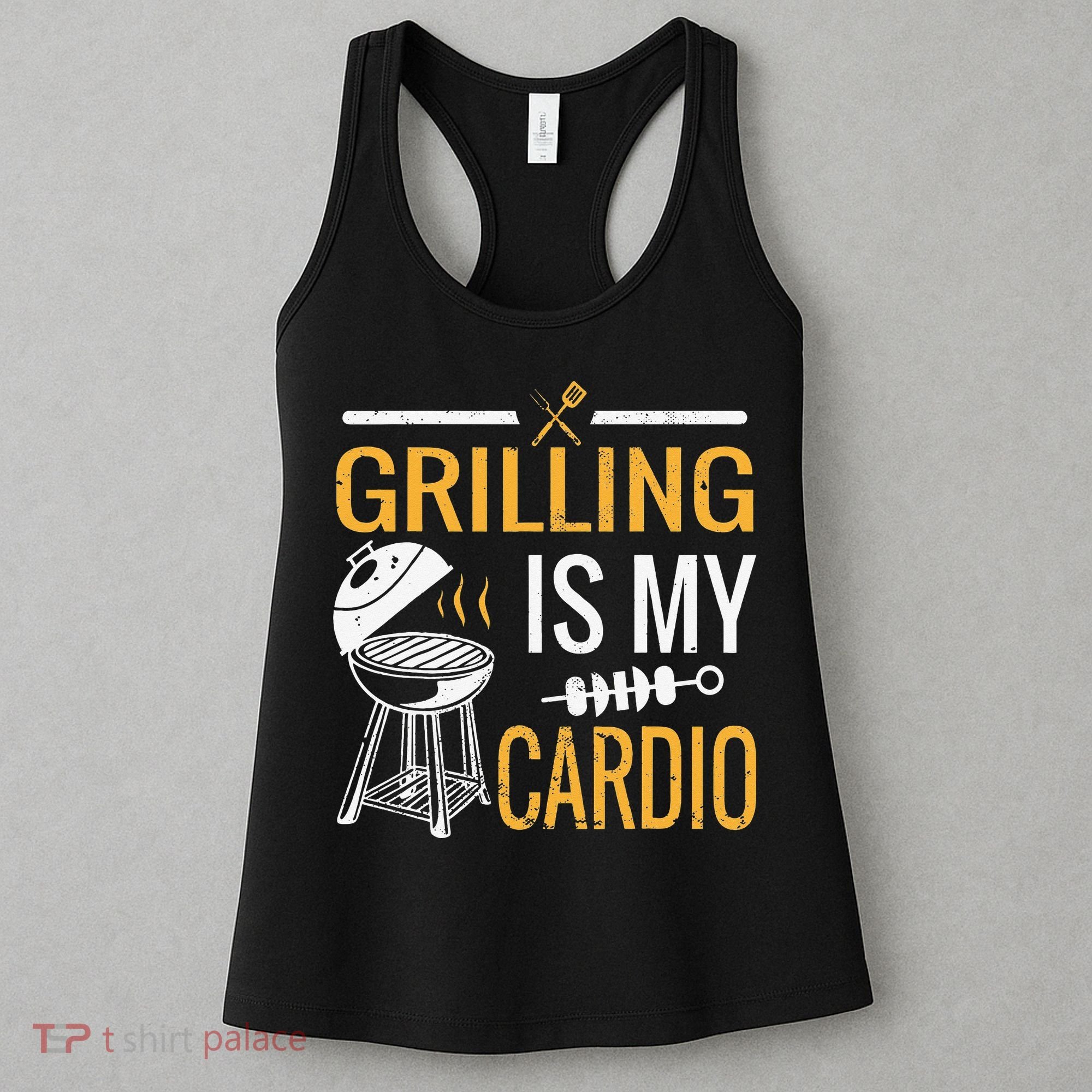 Funny BBQ Grill Chef Barbecue Grilling Is My Cardio Women's Tank Top