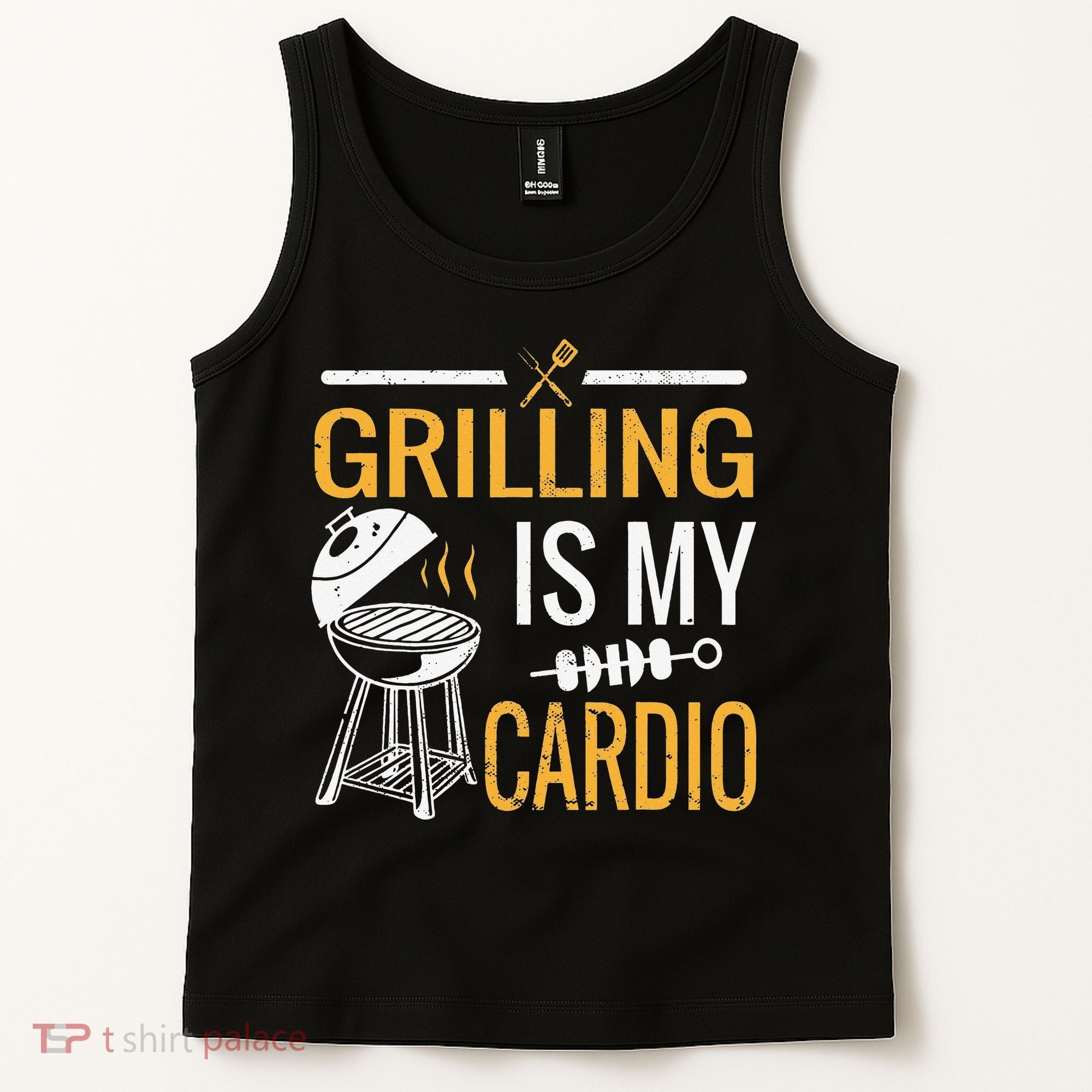 Funny BBQ Grill Chef Barbecue Grilling Is My Cardio Tank Top