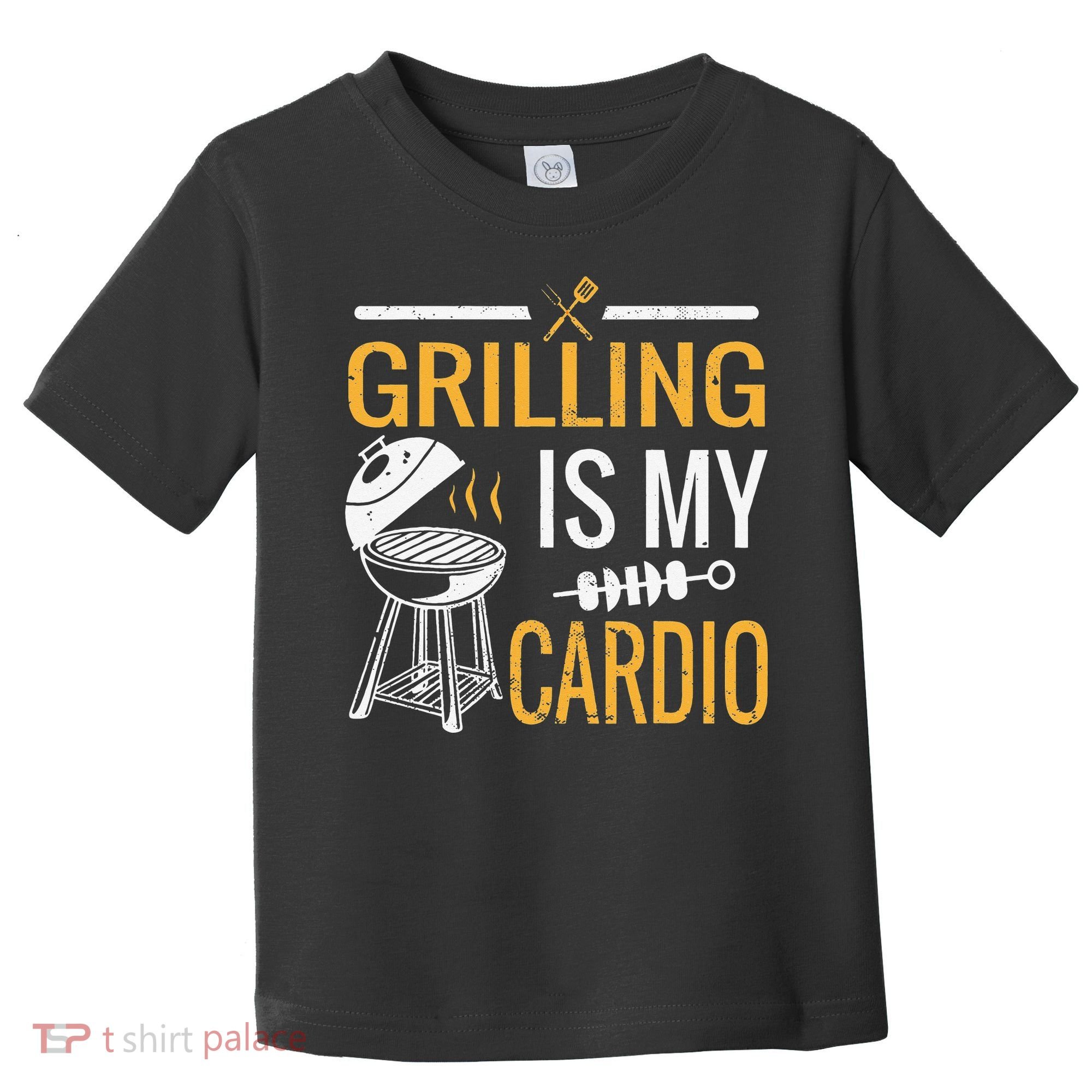 Funny BBQ Grill Chef Barbecue Grilling Is My Cardio Toddler T-Shirt
