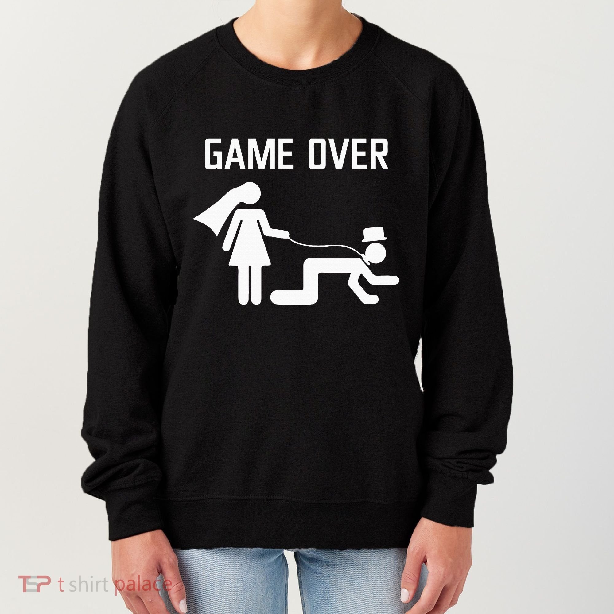 Funny Bride Groom Wedding Bachelor Bachelorette Party Women's Sweatshirt