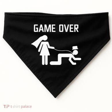 Funny Bride Groom Wedding Bachelor Bachelorette Party USA-Made Doggie Bandana