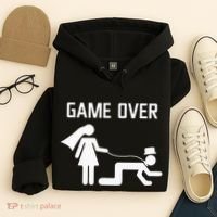 Funny Bride Groom Wedding Bachelor Bachelorette Party Hoodie thumb 4