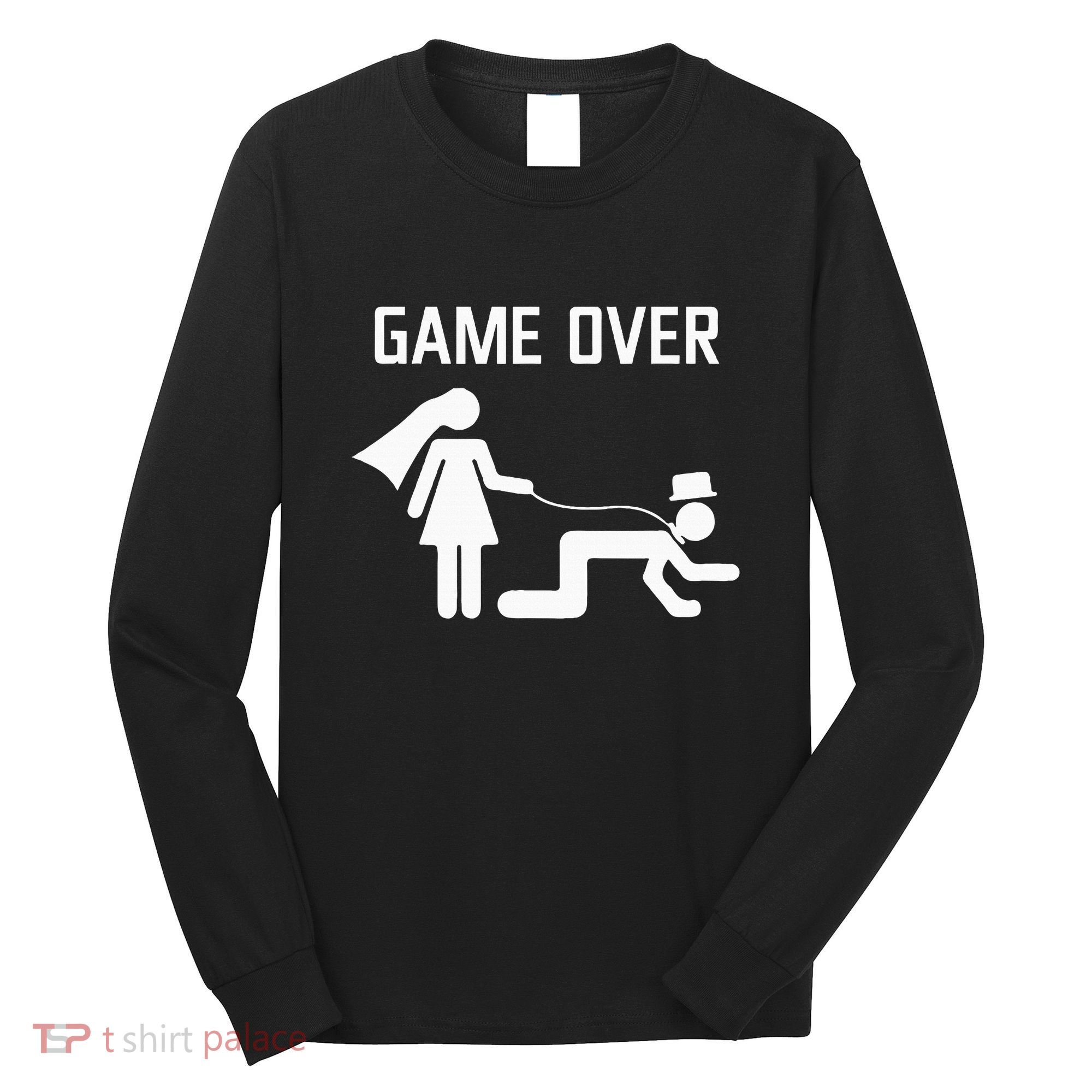 Funny Bride Groom Wedding Bachelor Bachelorette Party Long Sleeve Shirt