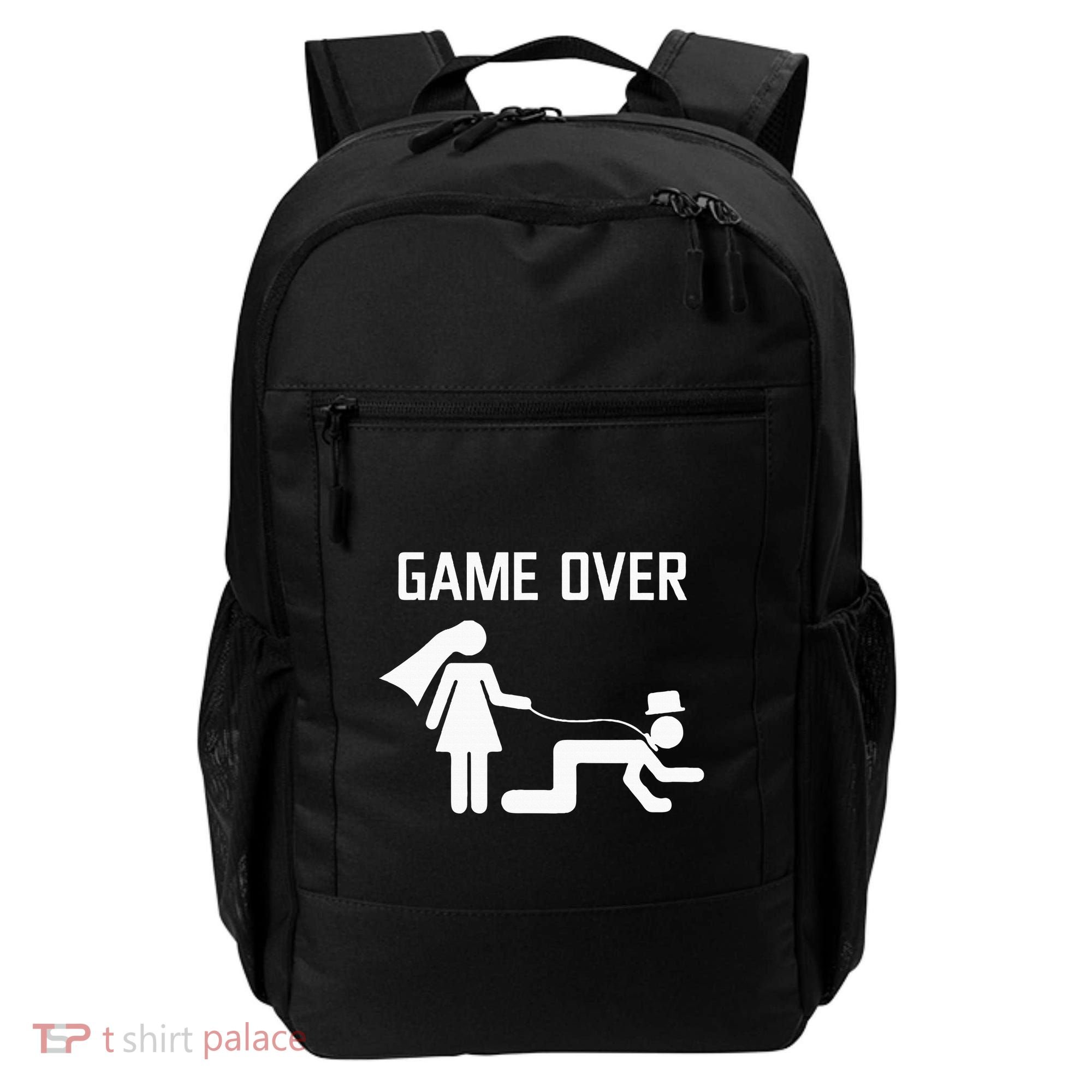 Funny Bride Groom Wedding Bachelor Bachelorette Party Backpack
