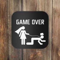 Funny Bride Groom Wedding Bachelor Bachelorette Party Coaster thumb 0