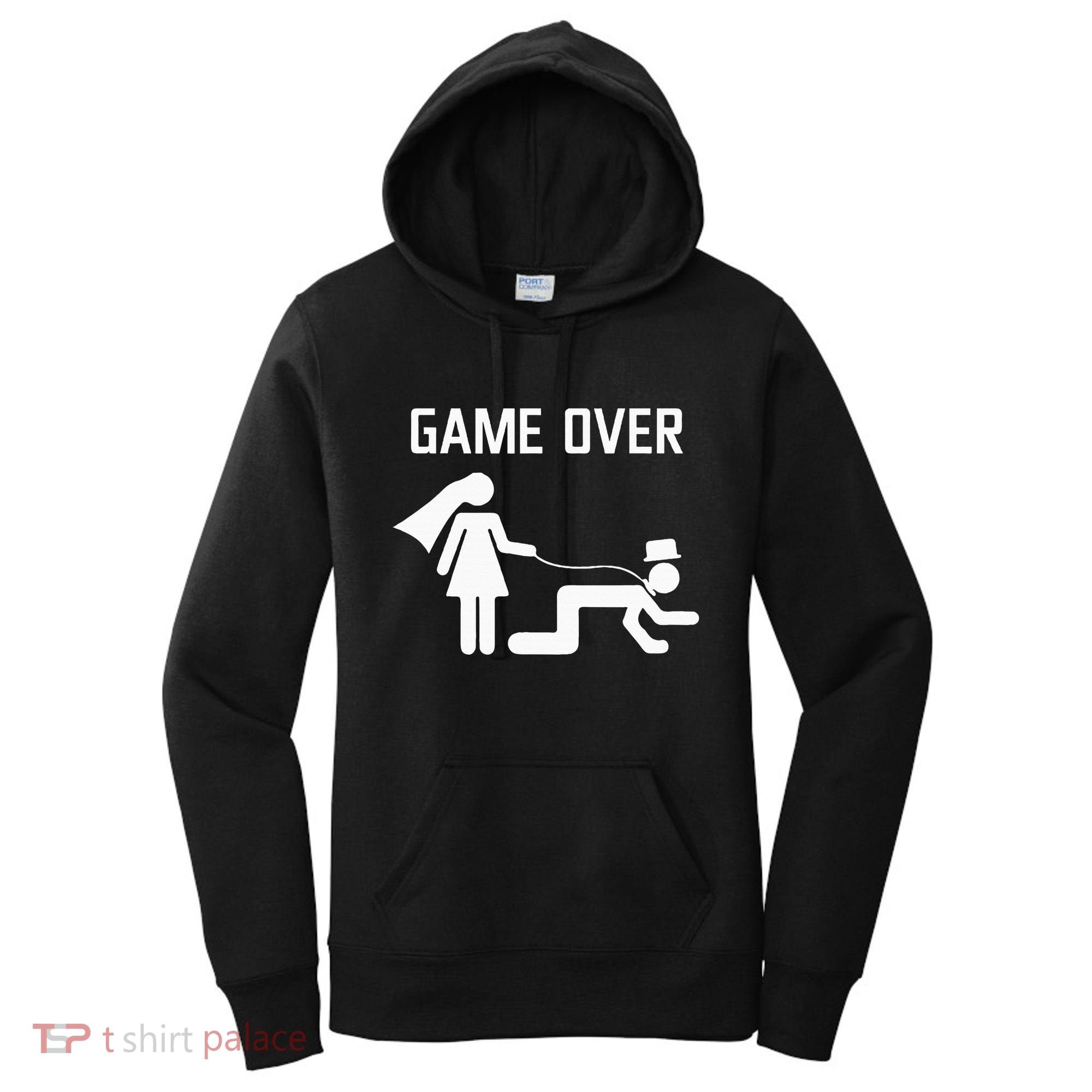 Funny Bride Groom Wedding Bachelor Bachelorette Party Women's Hoodie
