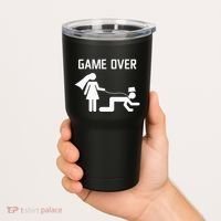 Funny Bride Groom Wedding Bachelor Bachelorette Party Tumbler thumb 2