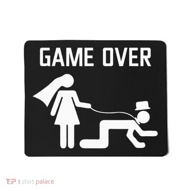 Funny Bride Groom Wedding Bachelor Bachelorette Party Mousepad