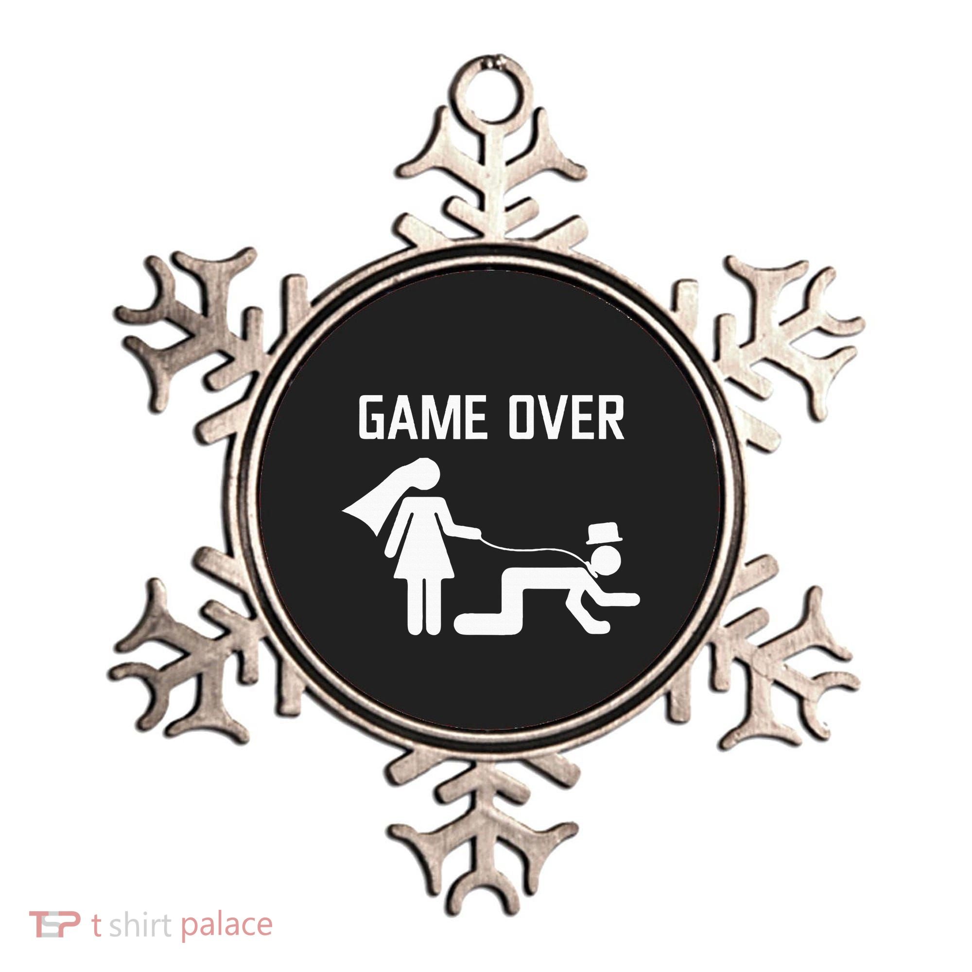 Funny Bride Groom Wedding Bachelor Bachelorette Party Ornament