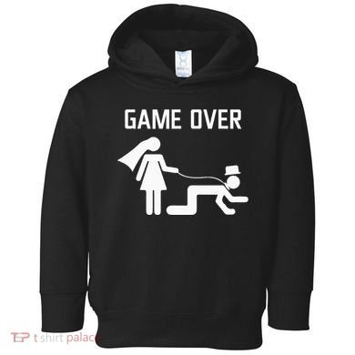 Funny Bride Groom Wedding Bachelor Bachelorette Party Toddler Hoodie