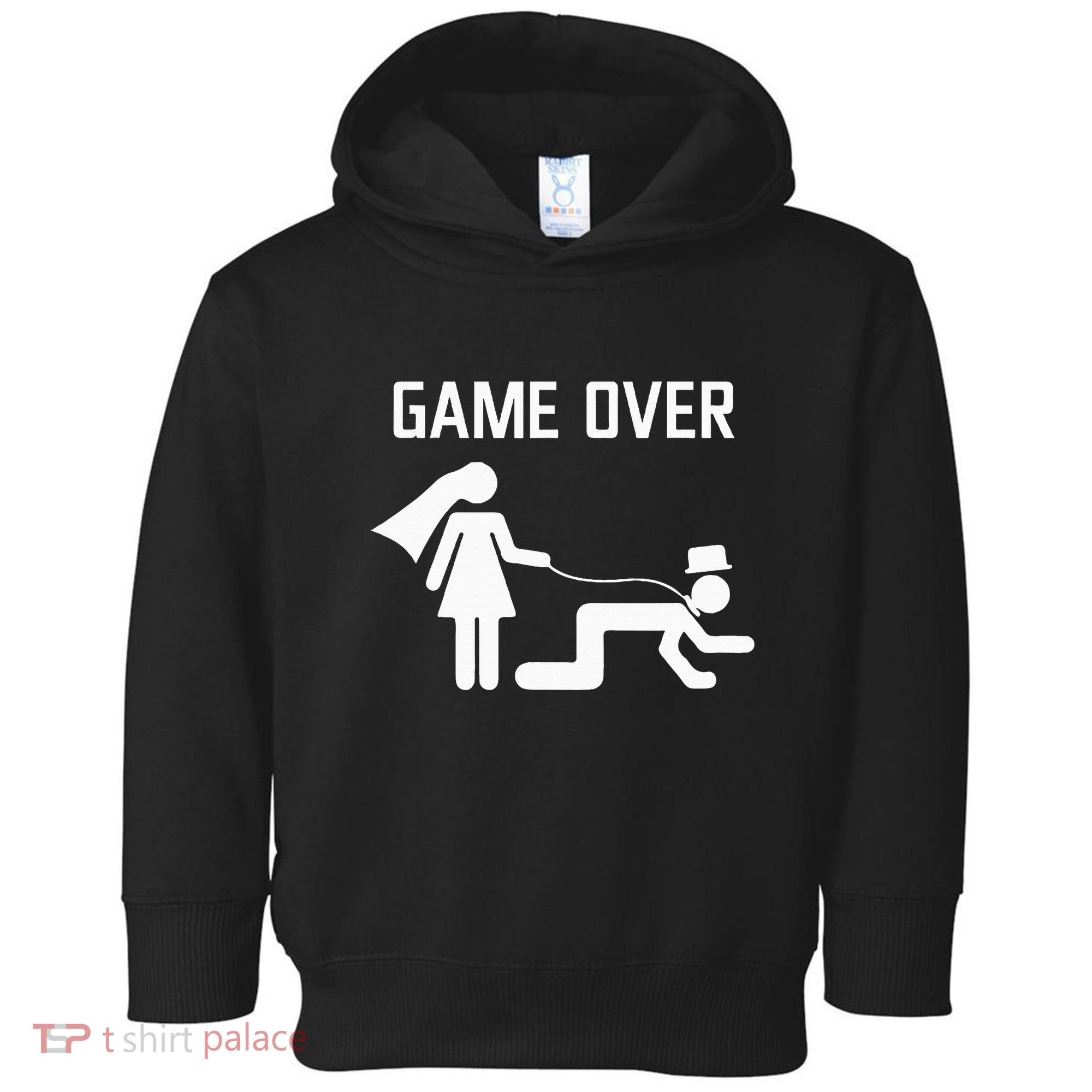 Funny Bride Groom Wedding Bachelor Bachelorette Party Toddler Hoodie