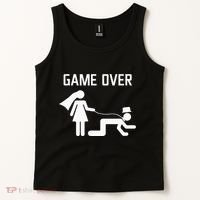 Funny Bride Groom Wedding Bachelor Bachelorette Party Tank Top thumb 2
