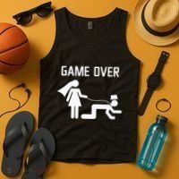 Funny Bride Groom Wedding Bachelor Bachelorette Party Tank Top thumb 4