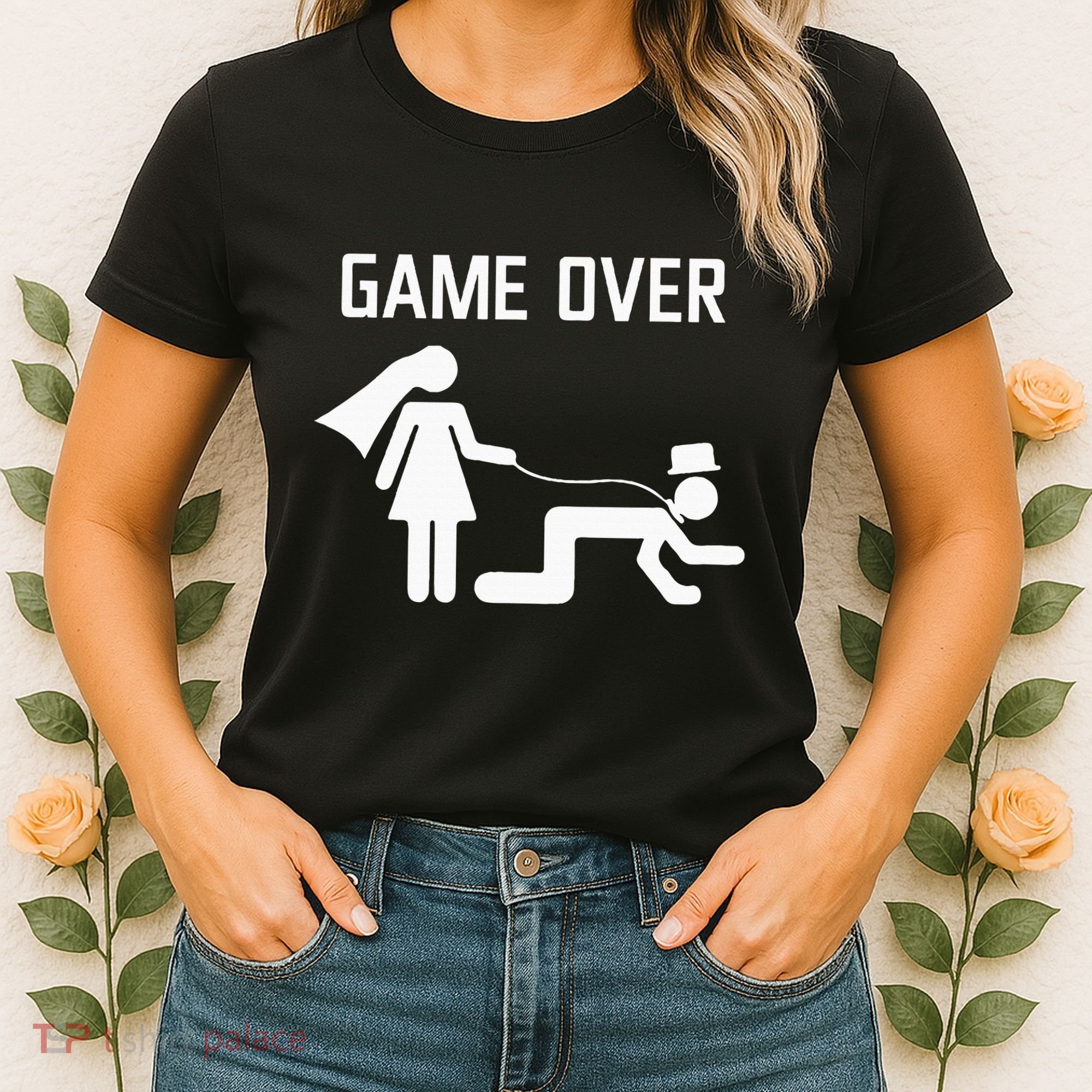 Funny Bride Groom Wedding Bachelor Bachelorette Party Women's T-Shirt