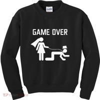 Funny Bride Groom Wedding Bachelor Bachelorette Party Kids Sweatshirt thumb 0