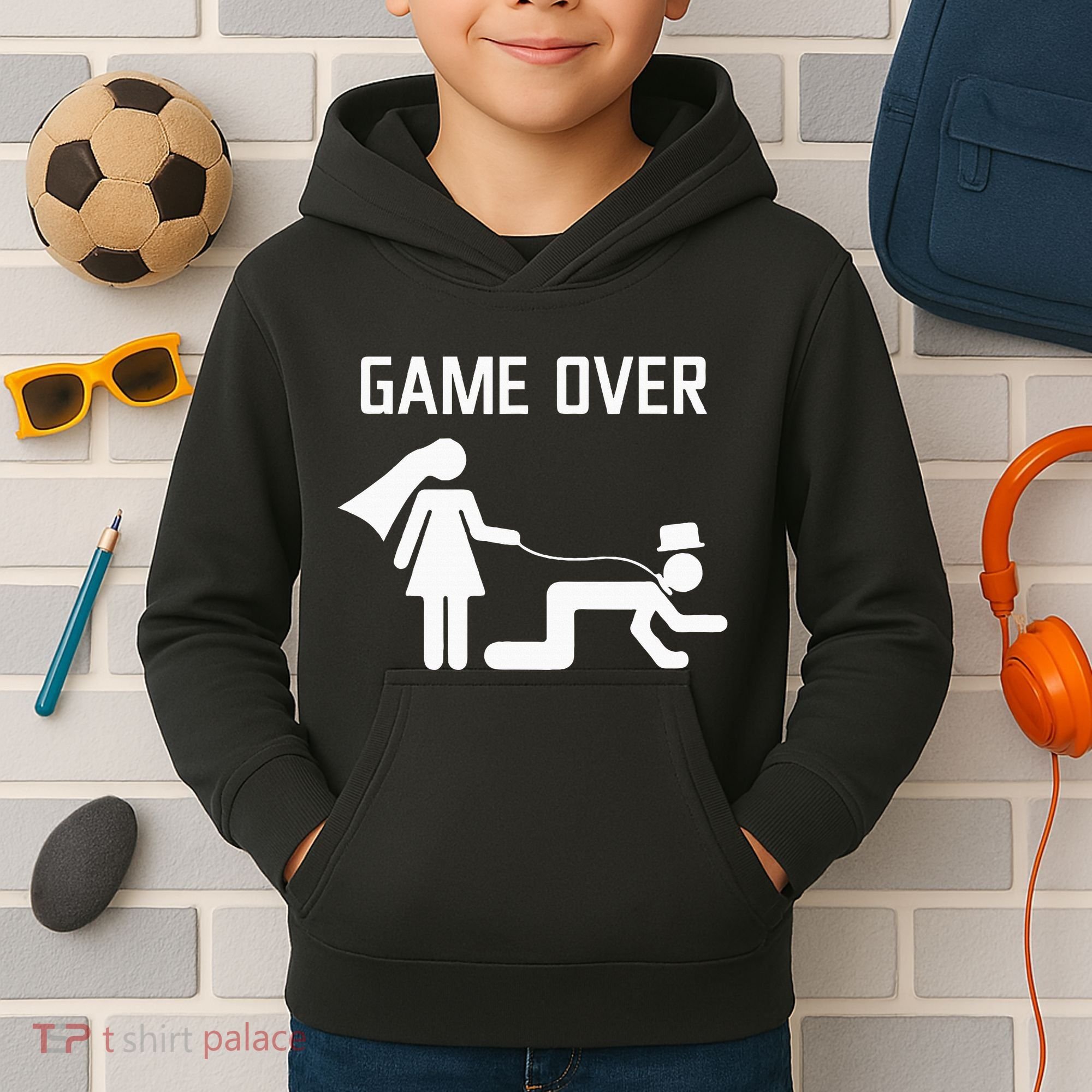Funny Bride Groom Wedding Bachelor Bachelorette Party Kids Hoodie