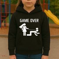 Funny Bride Groom Wedding Bachelor Bachelorette Party Kids Hoodie thumb 3