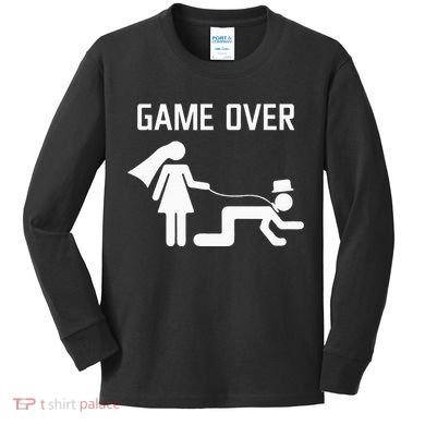 Funny Bride Groom Wedding Bachelor Bachelorette Party Kids Long Sleeve Shirt