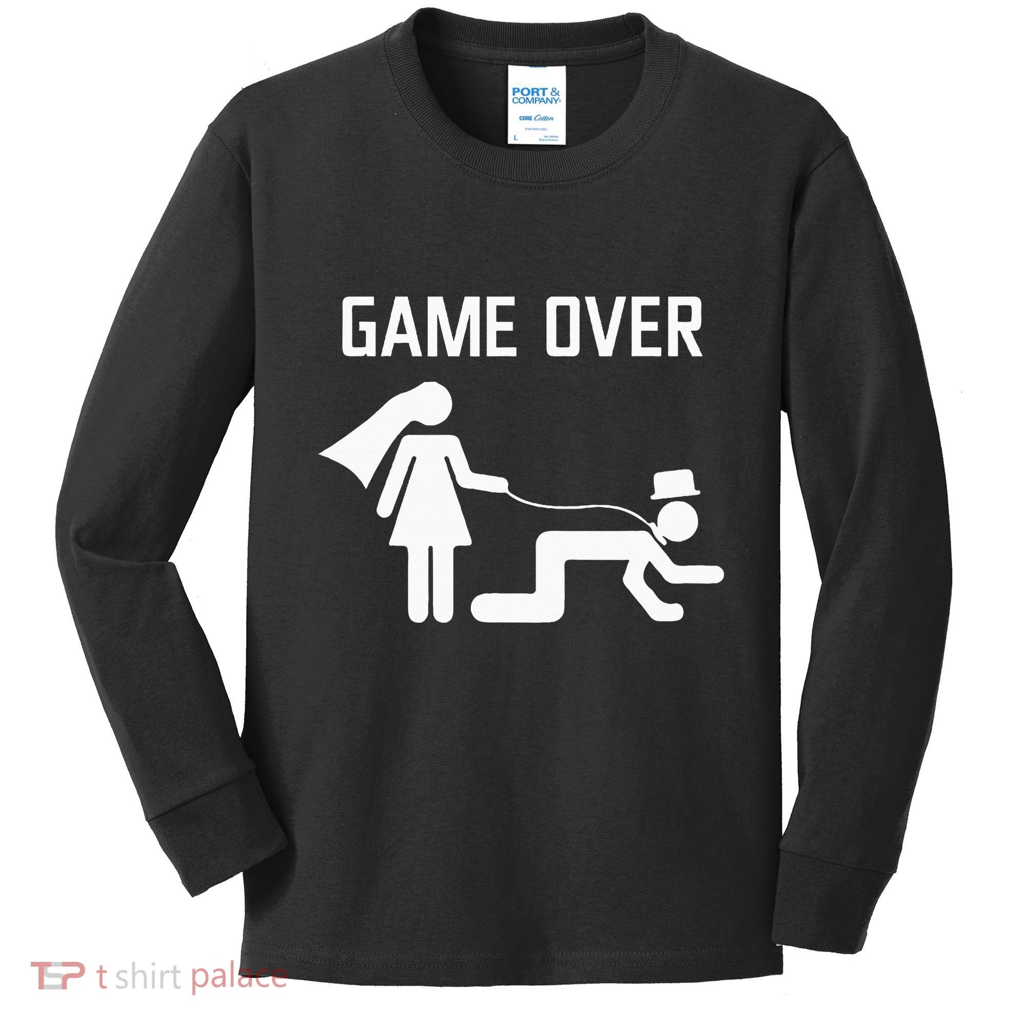 Funny Bride Groom Wedding Bachelor Bachelorette Party Kids Long Sleeve Shirt