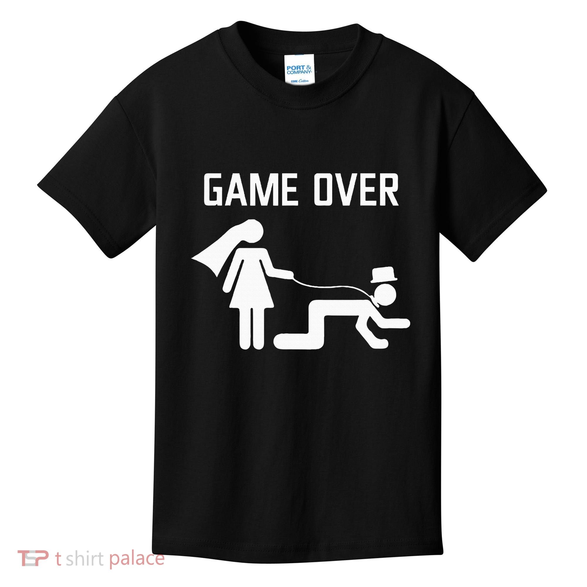 Funny Bride Groom Wedding Bachelor Bachelorette Party Kids T-Shirt
