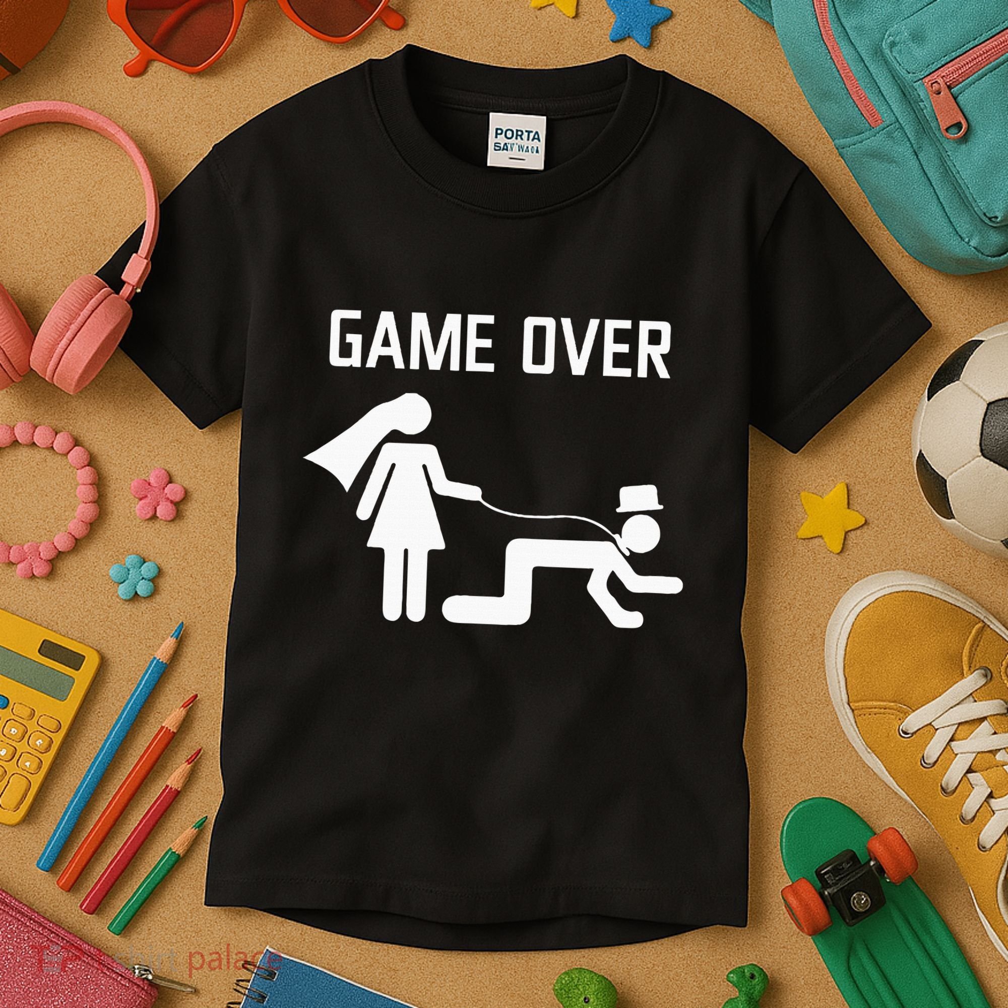 Funny Bride Groom Wedding Bachelor Bachelorette Party Kids T-Shirt