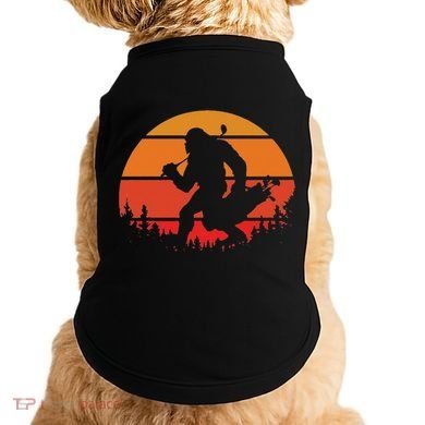Funny Bigfoot Golf Retro Sasquatch Playing Golf Doggie Tank