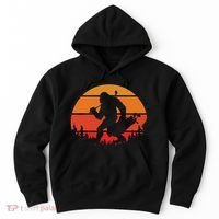 Funny Bigfoot Golf Retro Sasquatch Playing Golf Hoodie thumb 0