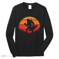 Funny Bigfoot Golf Retro Sasquatch Playing Golf Long Sleeve Shirt thumb 0