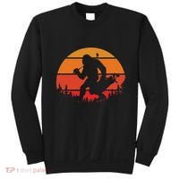 Funny Bigfoot Golf Retro Sasquatch Playing Golf Sweatshirt thumb 0