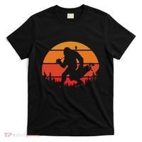 Funny Bigfoot Golf Retro Sasquatch Playing Golf T-Shirt thumb 0