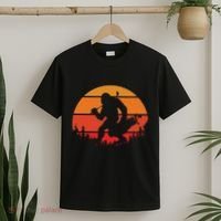 Funny Bigfoot Golf Retro Sasquatch Playing Golf T-Shirt thumb 2