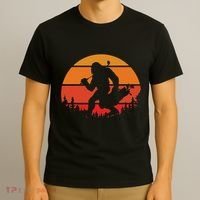 Funny Bigfoot Golf Retro Sasquatch Playing Golf T-Shirt thumb 3