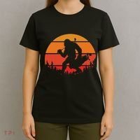 Funny Bigfoot Golf Retro Sasquatch Playing Golf T-Shirt thumb 4