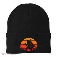 Funny Bigfoot Golf Retro Sasquatch Playing Golf Beanie thumb 0