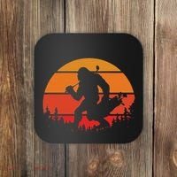 Funny Bigfoot Golf Retro Sasquatch Playing Golf Coaster thumb 0