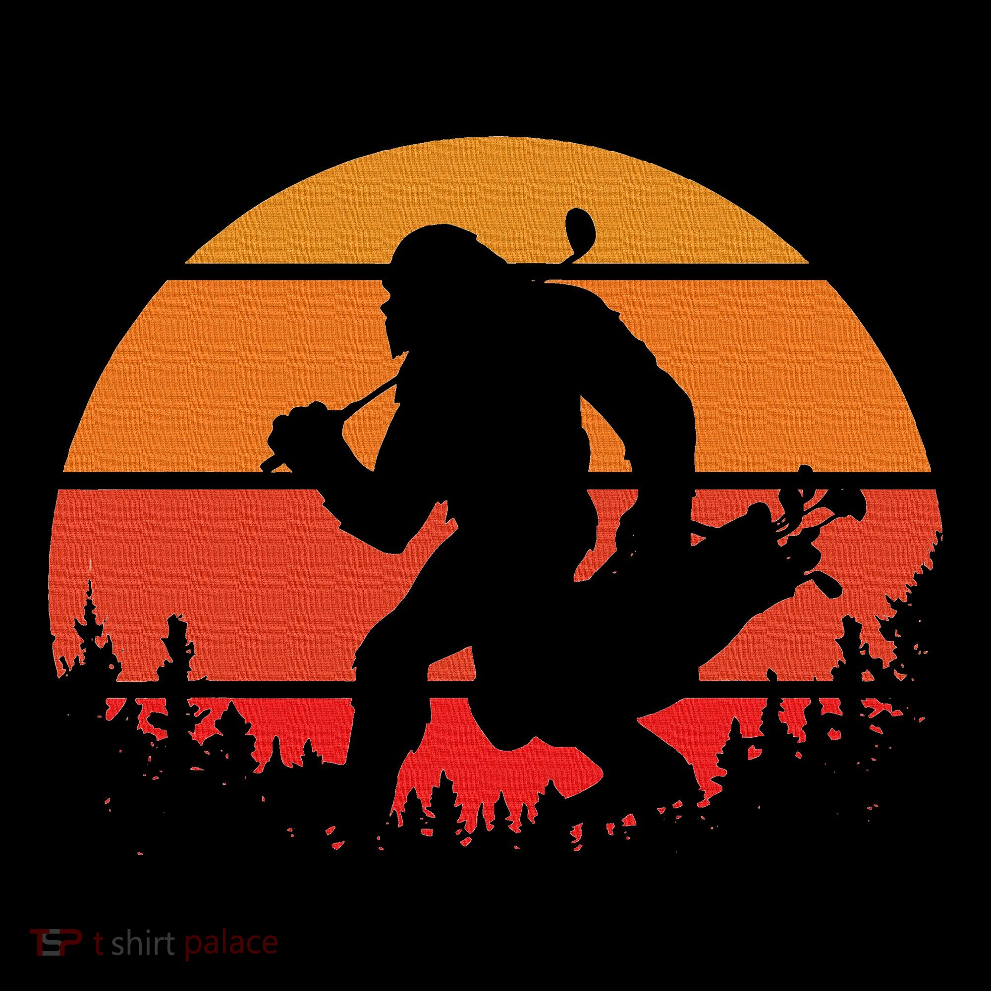 Funny Bigfoot Golf Retro Sasquatch Playing Golf Coaster
