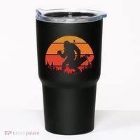 Funny Bigfoot Golf Retro Sasquatch Playing Golf Tumbler thumb 0