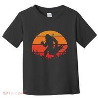 Funny Bigfoot Golf Retro Sasquatch Playing Golf Toddler T-Shirt thumb 0