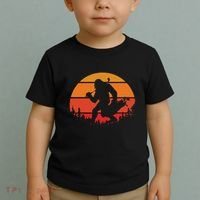 Funny Bigfoot Golf Retro Sasquatch Playing Golf Toddler T-Shirt thumb 2