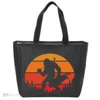 Funny Bigfoot Golf Retro Sasquatch Playing Golf Tote Bag thumb 0