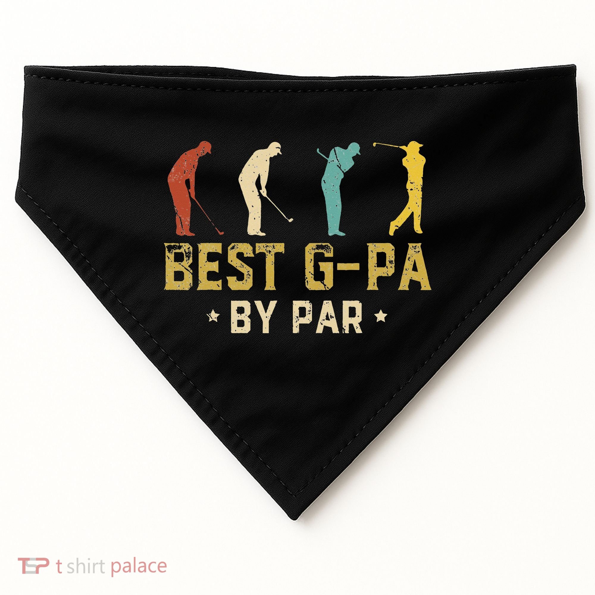 Funny Best GPa By Par Father's Day Gifts Golf USA-Made Doggie Bandana
